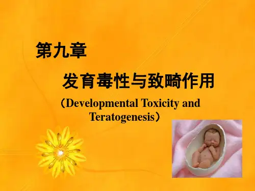 第九章 发育毒性与致畸作用