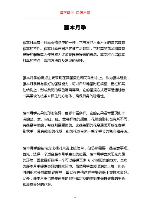 藤本月季_精品文档