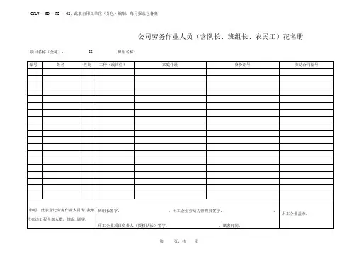 施工单位-标准化表格空白版