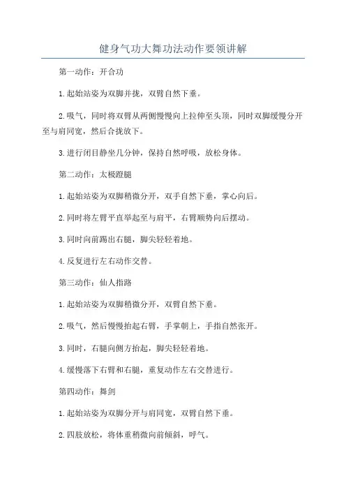 健身气功大舞功法动作要领讲解
