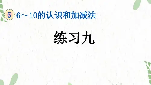 一年级数学人教版(上册)6～10的认识和加减法-练习九