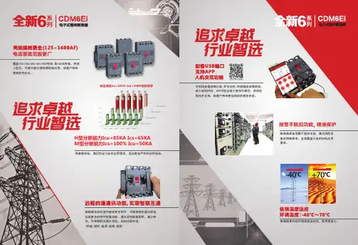 德力西电气 CDM6Ei样本 电子式塑壳断路器 说明书
