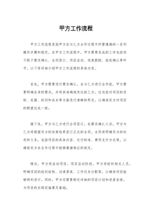 甲方工作流程