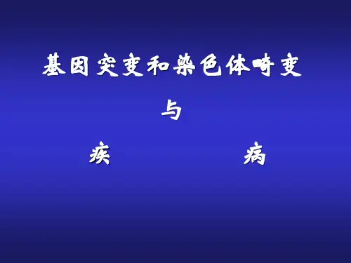 病理生理学《基因突变和染色体畸变与疾病》课件