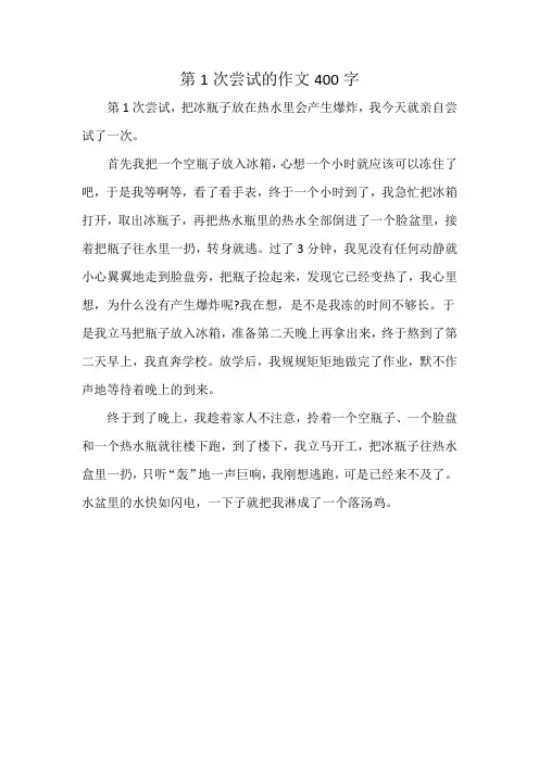 第1次尝试的作文400字