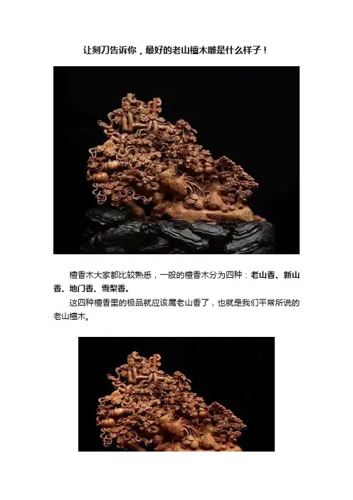 让刻刀告诉你，最好的老山檀木雕是什么样子！