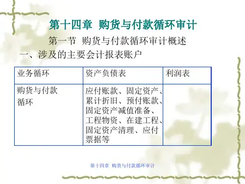 第十四章 购货与付款循环审计