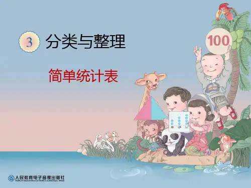 第三单元：《分类与整理(简单的统计表)》