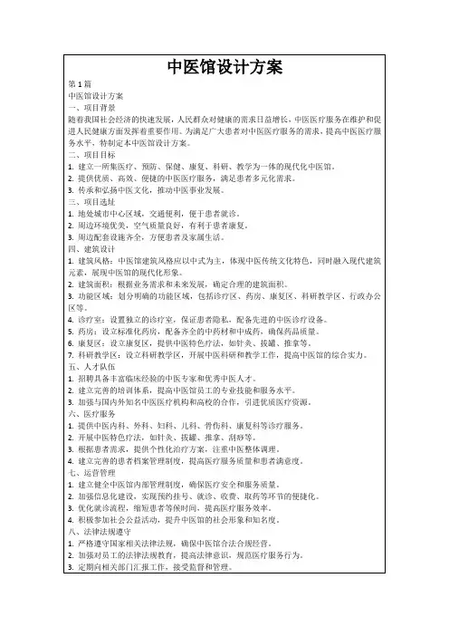 中医馆设计方案