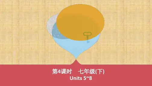 河南人教版中考英语基础教材过关练习 第4课时 七年级(下) Units 5~8