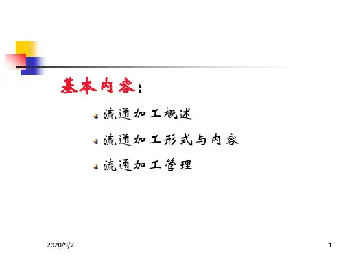 物流流通加工讲义(PPT 44页)