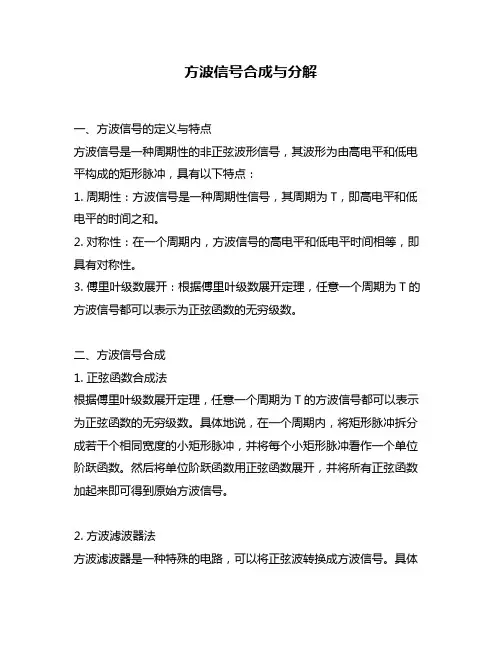 方波信号合成与分解