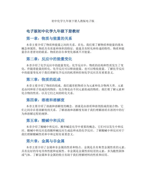 初中化学九年级下册人教版电子版