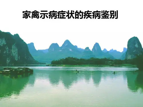 家禽示病症状的疾病鉴别