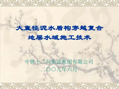 大直径泥水盾构穿越复合地层水域施工技术