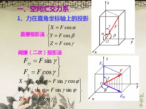 理论力学空间任意力系