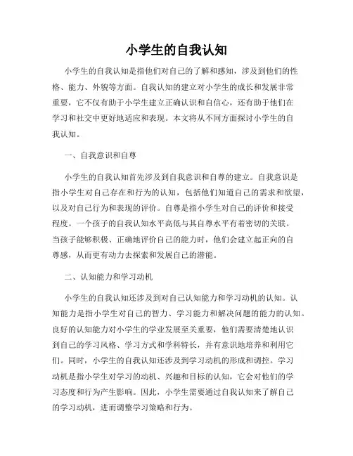 小学生的自我认知