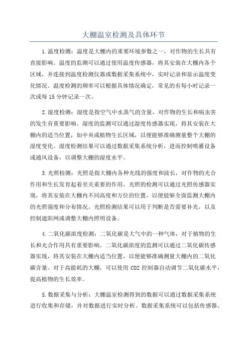 大棚温室检测及具体环节