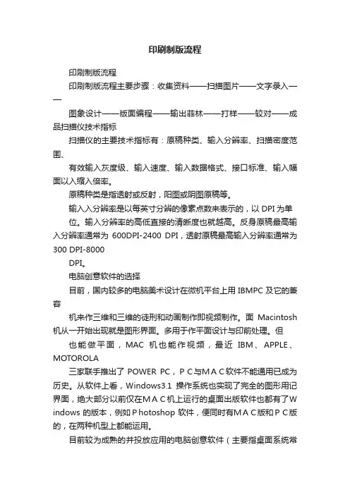 印刷制版流程