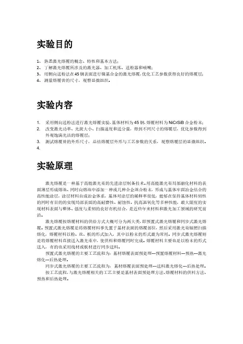 实验12-激光熔覆