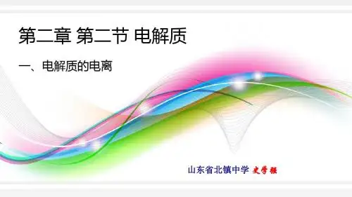 鲁科版化学必修1第2章第2节第一课时电解质的电离课件