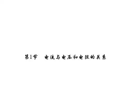 第1节 电流与电压和电阻的关系PPT课件(人教版)