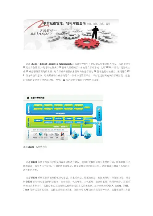 北塔BTIM(Betasoft Integrated Management,IT综合管理软件)