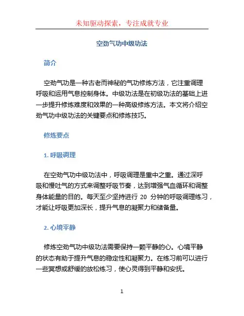 空劲气功中级功法