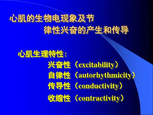 心肌的生物电现象及节律性兴奋的产生与传导-精选文档