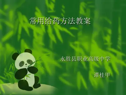 常用给药方法教案讲义