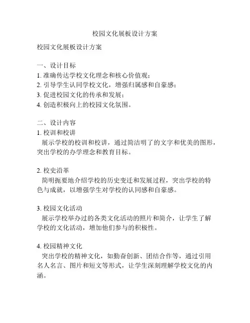 校园文化展板设计方案