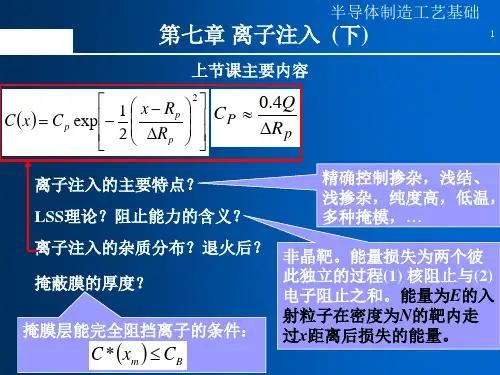 半导体制造工艺_10离子注入(下)