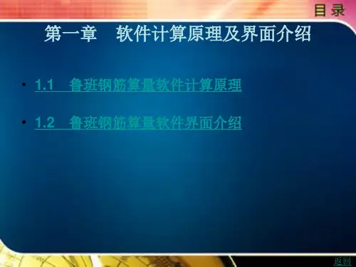 鲁班BIM软件.钢筋数据模型第一章 软件计算原理及界面介绍