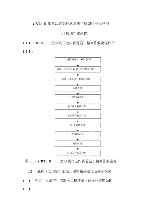 CRTSII型双块式无砟轨道施工精调作业指导书