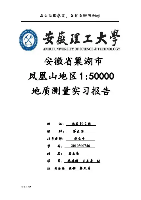 巢湖地质填图实习报告(借鉴内容)