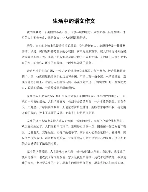 生活中的语文作文