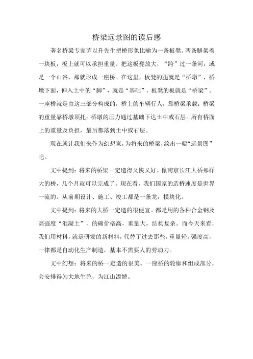 桥梁远景图的读后感