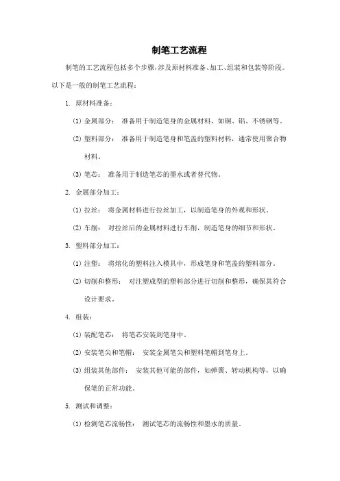 制笔工艺流程