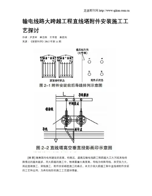 输电线路大跨越工程直线塔附件安装施工工艺探讨