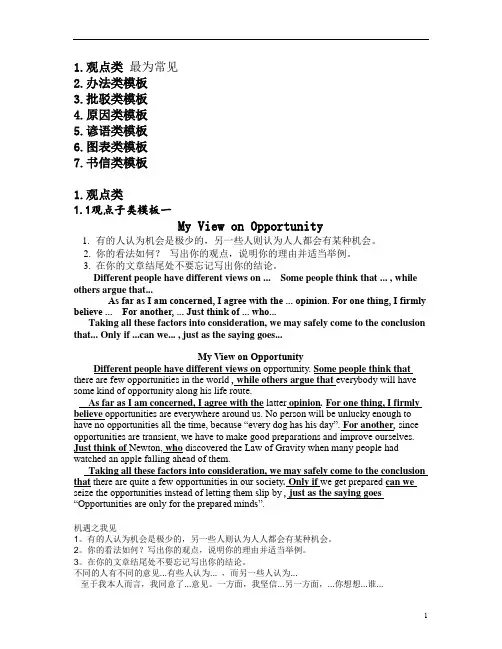 作文模板大全
