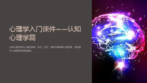 《心理学入门课件——认知心理学篇》