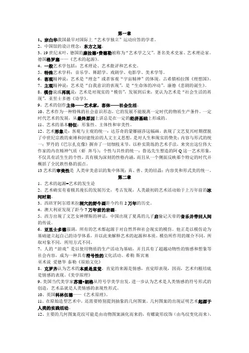 艺术概论复习资料