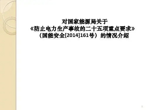 国家能源局25项反措情况介绍-2014(电厂：含人身、防误操作、火灾)详解
