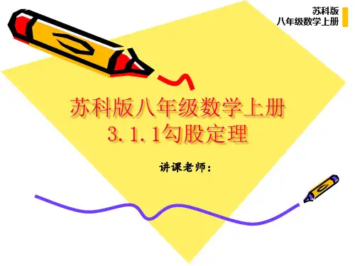 3.1.1 勾股定理 课件(共42张PPT) 苏科版八年级数学上册