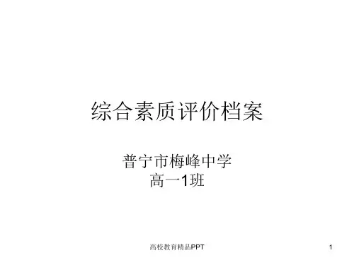 广东省教育管理综合素质评价档案填写参考
