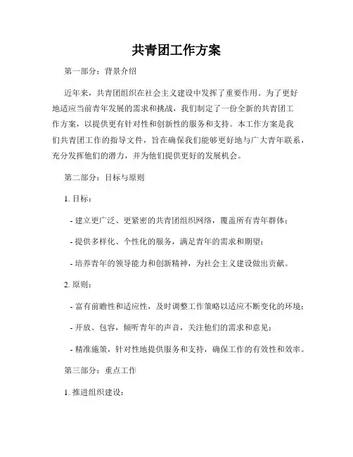 共青团工作方案