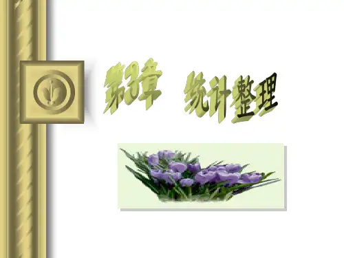 统计学 第三章  统计整理