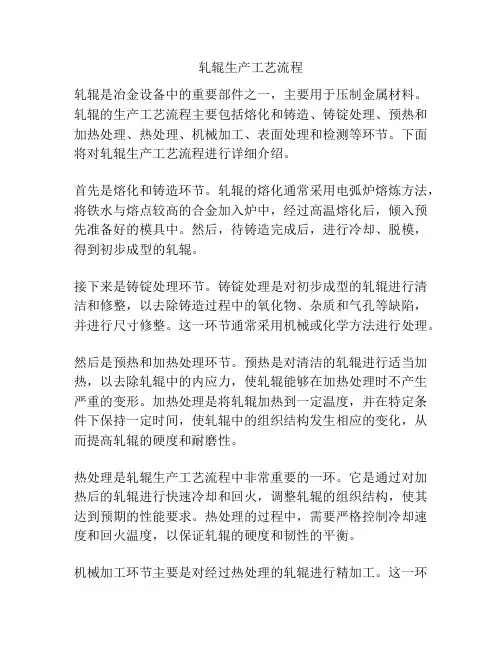 轧辊生产工艺流程