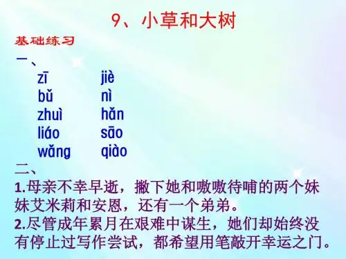 练习与测试9小草和大树