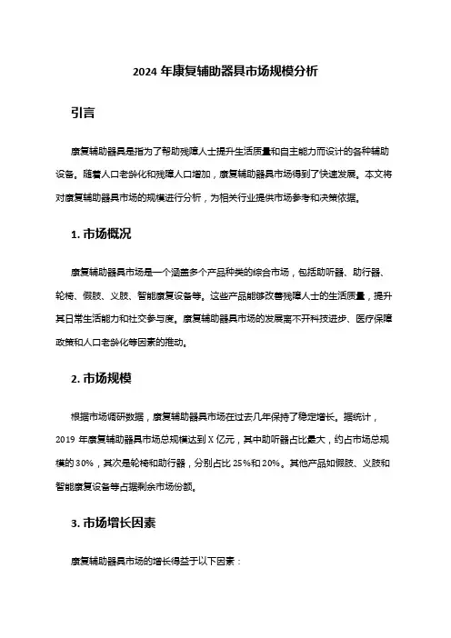 2024年康复辅助器具市场规模分析